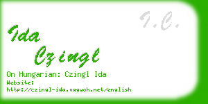 ida czingl business card